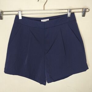 Pleated Shorts Blue Navy Sold